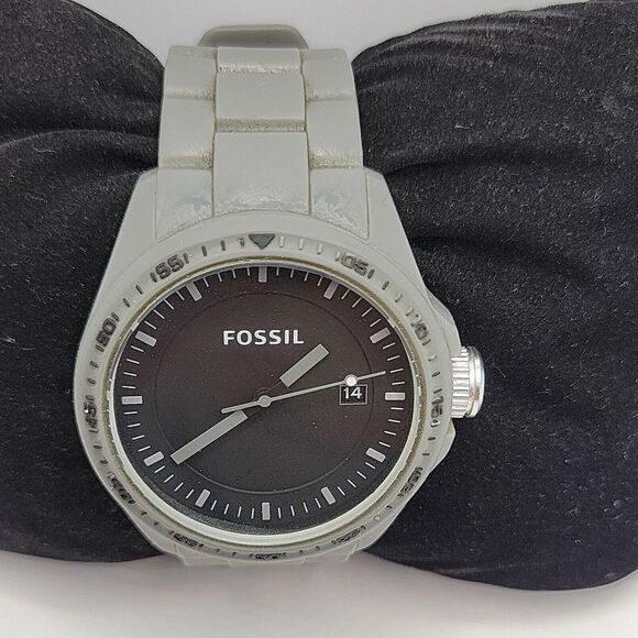 FOSSIL PR5440 Men's Silicone Analog Black Dial Quartz Genuine Wrist Watch BC28 - Picture 2 of 11